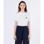 tシャツ ベアロゴ刺繍フライスTシャツ レディース