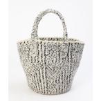 ショッピングカゴバッグ かごバッグ カゴバッグ アフリカンスクエアー AFRICANSQUARE / 羊毛アクリルサイザルバッグミニ フラッグ