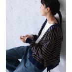 「soulberry」 ニットカーディガン LL ネイビー レディース