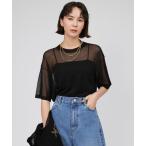 tシャツ シアーニットTシャツ レディース