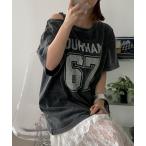 tシャツ WEGO/「25年春夏新作」2WAYグラフィックワンショルBIGT レディース