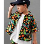 ブラウス シャツ 「B NEW JACK/ジュニア対応」サイドライン総柄半袖シャツ_90〜160cm展開 キッズ 子供服 男の子 女の子