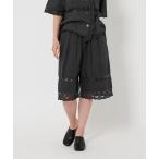 パンツ バテンレース ハーフパンツ/ダークグレー レディース