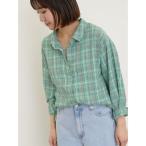 ブラウス シャツ リネンMIXレギュラーカラーシャツ レディース