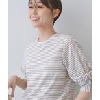tシャツ 「洗える/吸水速乾/UVケア」ねじりデザイン袖カットソー レディース