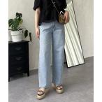 ジーンズ デニム デニムパンツ 「MOMO」ストレッチスリムストレートデニム レディース