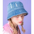 帽子 ハット an meets zakka ダメージウォッシュドデニムバケットハット レディース メンズ