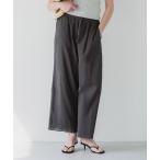 パンツ コットンクレープイージーワイドパンツ レディース