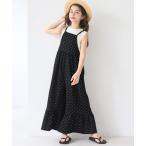 オールインワン 「WEB限定セール」キッズ シボシャーリング裾フレアオールインワン キッズ 子供服 女の子