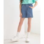 パンツ キッズ　デニムハートくり抜きショートパンツ キッズ 子供服 女の子
