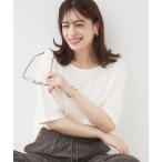 tシャツ 「洗える/S-LL/綿100%」5分袖ボートネックトップス レディース