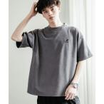tシャツ KANGOL カンゴール 別注コラボ オーバーサイズカットスエードワンポイントロゴ刺繍半袖Tシャツ メンズ レディース