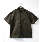 シャツ 「neos」GENUINE DICKIES ジェニュイン ディッキーズ ワンポイントロゴ ツイル ワーク ハーフスリーブ シャツ メンズ レデ