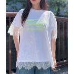 「Good Riddance」シアーレース 半袖Tシャツ レディース