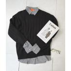  свитер вязаный low gauge ребра вязаный tops /L00082 мужской 