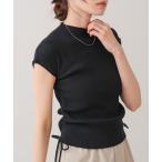 tシャツ プチハイネックサイドシャーリングトップス レディース
