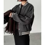 「CANAL JEAN」 スタジャン ONE SIZE チャコールグレー レディース