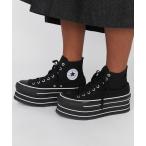 「CONVERSE」 ハイカットスニーカー 24.5cm ブラック レディース