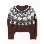ショッピングノルディック 「BEAUTY&YOUTH UNITED ARROWS」 長袖ニット FREE ブラウン レディース