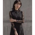 「kaene」 長袖ワンピース 42 ブラック レディース