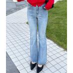 「nelliy.」 加工ブーツカットデニムパンツ MEDIUM ブルー レディース