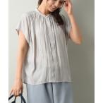 「INTERPLANET」 半袖ブラウス FREE グレ
