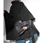 「antiqua」 「KINU」ポンチョ FREE ブラック レディース