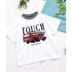 tシャツ 恐竜・消防車モチーフ刺繍Tシャツ キッズ 子供服 男の子