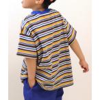tシャツ 「WEB限定/ジュニア対応」マルチボーダー半袖Tシャツ キッズ 子供服 男の子 女の子