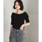 tシャツ ビッグカラー オフショルダー Tシャツ レディース