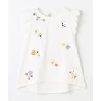 tシャツ 「100cm」フラワーエンブロイダリー チュニック キッズ 子供服