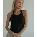 タンクトップ ノースリーブ Strawyarn Knit Tanktop レディース