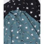 シャツ Silk Touch Animal Print Shirt/接触冷感 シルクタッチ アニマル 総柄プリント とろみシャツ 半袖シャツ メンズ