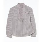 「BURBERRY BLUE LABEL」 ストライプ柄長袖ブラウス 36 グレー レディース