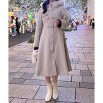 [apres jour] полупальто "даффл коут" X-LARGE розовый бежевый женский 