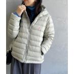「DANTON」 ダウンジャケット M グレイッシュベージュ レディース