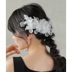 ヘアクリップ エレガント チュールフラワー ヘッドドレス ヘアクリップ