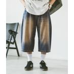 ジーンズ ヴィンテージライクデニム6分丈バレルパンツ メンズ