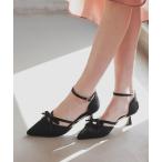 パンプス クロスリボンパンプス