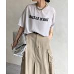 ブラウス シャツ ジョーゼットロゴTEE レディース