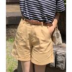  брюки ремень имеется tuck половина шорты женский 