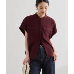 ブラウス シャツ 「洗える・カセット服」バックサテンフラップブラウス/お仕事・通勤・セットアップ対応「ドラマ着用」 レディース