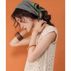 スカーフ バンダナ 縁レース ヘッドスカーフ 55×55cm レトロ ヴィンテージ風 プリント 総柄 レディース