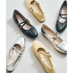 バレエシューズ パンプス ギャザーストラップバレエパンプス/41182