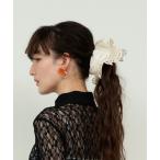 シュシュ Lace Embroidery Double Frilled Scrunchie / レース刺繍ダブルフリルシュシュ