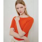 ニット セーター 2WAY ネック5分袖プルオーバー レディース