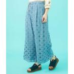 パンツ Flor 総レースワイドパンツ レディース