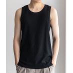 タンクトップ NAVY ワッフルロングタンクトップ メンズ レディース