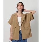 ジャケット テーラードジャケット 「WEB限定 Wardrobe DAILY MINIMAL」ハーフスリーブ ドルマンジャケット -ウォッシャブル-