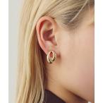 イヤリング チャビー オーバル メタル イヤリング レディース